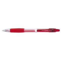 Penac, Pix cu gel PENAC CCH-3, rubber grip, 0.7mm, corp transparent - scriere rosie - autograf.ro