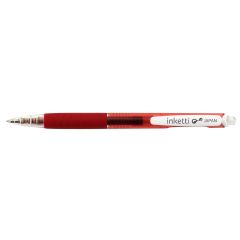 Penac, Pix cu gel PENAC Inketti, rubber grip, 0.5mm, corp rosu transparent - scriere rosie - autograf.ro