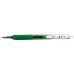 Penac, Pix cu gel PENAC Inketti, rubber grip, 0.5mm, corp verde transparent - scriere verde - autograf.ro