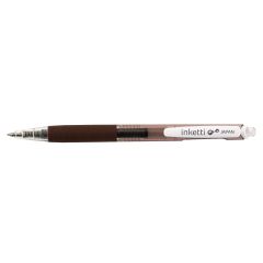 Penac, Pix cu gel PENAC Inketti, rubber grip, 0.5mm, corp maro transparent - scriere maro - autograf.ro