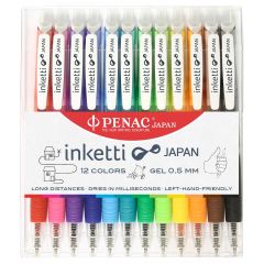 Raspundel Istetel, Set 12 pixuri cu gel PENAC Inketti - culori asortate - autograf.ro