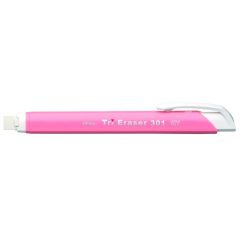 Raspundel Istetel, Radiera mecanica PENAC Tri Eraser, triunghiulara, 100% cauciuc - corp roz pastel - autograf.ro