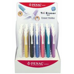 Raspundel Istetel, Display radiere mecanice PENAC Tri Eraser, triunghiulare, 100% cauciuc, 35 buc/display-culori asorta - autograf.ro