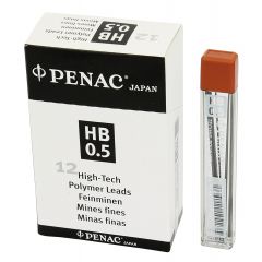 Penac, Mine pentru creion mecanic 0,5mm, 12/set, PENAC - HB - autograf.ro