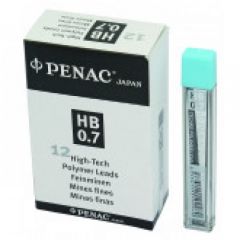 Penac, Mine pentru creion mecanic 0,7mm, 12/set, PENAC - 2H - autograf.ro