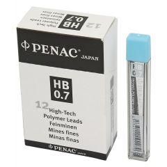 Creioane mecanice Q-connect Standardgraph Scrikss Penac Silka Parker EBERHARD FABER Iternet Donau Alpino, Mine pentru creion mecanic 0,7mm, 12/set, PENAC - HB - autograf.ro