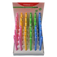 Raspundel Istetel, Display creioane mecanice PENAC The Pencil, rubber grip, 1.3mm, 36 buc/display -culori corp asortate - autograf.ro