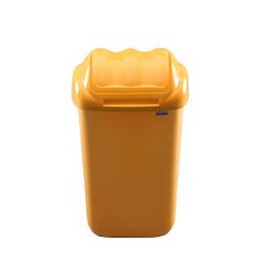 Plafor, Cos plastic cu capac batant, pentru reciclare selectiva, capacitate 50l, PLAFOR Fala - galben - autograf.ro