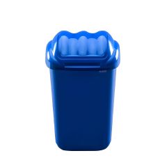 Plafor, Cos plastic cu capac batant, pentru reciclare selectiva, capacitate 50l, PLAFOR Fala - albastru - autograf.ro
