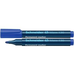 Markere, Permanent marker SCHNEIDER Maxx 130, varf rotund 1-3mm - albastru - autograf.ro