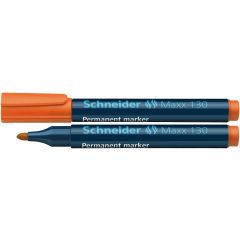 Markere, Permanent marker SCHNEIDER Maxx 130, varf rotund 1-3mm - portocaliu - autograf.ro
