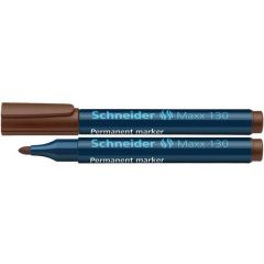 Markere, Permanent marker SCHNEIDER Maxx 130, varf rotund 1-3mm - maro - autograf.ro
