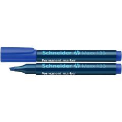 Markere, Permanent marker SCHNEIDER Maxx 133, varf tesit 1+4mm - albastru - autograf.ro
