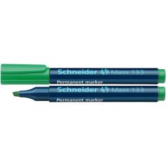 Markere Schneider, Permanent marker SCHNEIDER Maxx 133, varf tesit 1+4mm - verde - autograf.ro