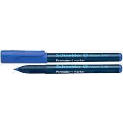Markere, Permanent marker SCHNEIDER Maxx 240, varf rotund 1-2mm - albastru - autograf.ro