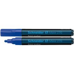 Carioci cu vopsea, Marker cu vopsea SCHNEIDER Maxx 270, varf rotund 1-3mm - albastru - autograf.ro