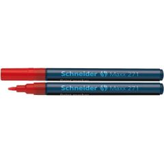 Carioci cu vopsea, Marker cu vopsea SCHNEIDER Maxx 271, varf rotund 1-2mm - rosu - autograf.ro