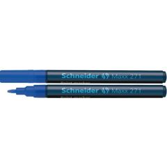 Carioci, Marker cu vopsea SCHNEIDER Maxx 271, varf rotund 1-2mm - albastru - autograf.ro