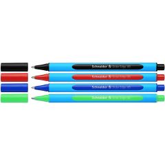 Pixuri, Pix SCHNEIDER Slider Edge XB, rubber grip, varf 1.4mm, 4 culori/set - (N,R,A,V) - autograf.ro