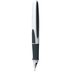 Stilou Schneider, Stilou SCHNEIDER Ray (tip M - medium) - corp alb/gri inchis - autograf.ro