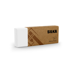 Radiere si corectoare Silka, Radiera pentru creion, 59.5x22x11mm, PVC-free, nu lasa reziduuri, SILKA Craft - alba - autograf.ro