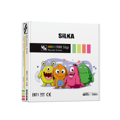 Radiere si corectoare Silka, Display radiere pt creion, nu lasa reziduuri, 20buc/display, SILKA Moster - design monstrii - autograf.ro