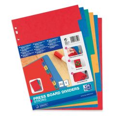 Oxford, Separatoare carton color, A4, 180g/mp,  6 culori/set, OXFORD - autograf.ro