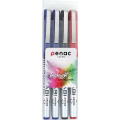 Rollere Sheaffer Penac, Set 4 rollere cu cerneala PENAC Miyabi, ball point 0.7mm - culori (2 x blue, 1 x black, red) - autograf.ro