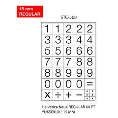 Cif, Etichete cu cifre, 0-9, 2 folii/set, TANEX - 15mm regular - autograf.ro
