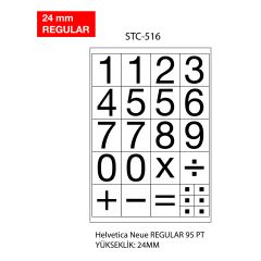 Cif, Etichete cu cifre, 0-9, 2 folii/set, TANEX - 24mm regular - autograf.ro