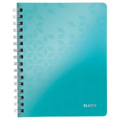 Raspundel Istetel, Caiet de birou Leitz WOW, PP, FSC, reciclabil, A5, 80 coli, cu spira, dictando, turcoaz - autograf.ro