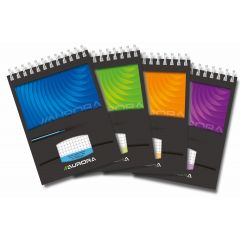 Blocnotes Aurora, Blocnotes cu spirala, A6,  80 file - 90g/mp, AURORA Mano - matematica - autograf.ro