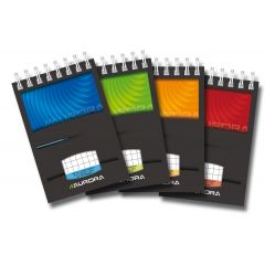 Blocnotes Aurora, Blocnotes cu spirala, A7,  60 file - 90g/mp, AURORA Mano - matematica - autograf.ro