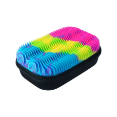 Penare fete Zip..it, Penar cu fermoar ZIPIT Wavy Silicone Top Storage Box - Neons - autograf.ro