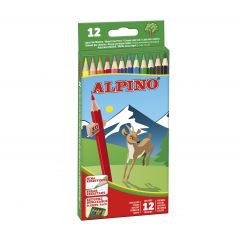 Alpino, Creioane colorate, cutie carton, 12 culori/set, ALPINO - autograf.ro