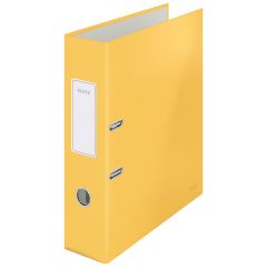Bibliorafturi Donau Leitz, Biblioraft LEITZ 180° Cosy, carton laminat, A4, 80 mm, galben chihlimbar - autograf.ro