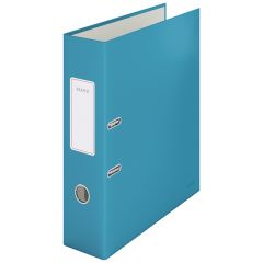 Bibliorafturi Donau Leitz, Biblioraft LEITZ 180° Cosy, carton laminat, A4, 80 mm, albastru celest - autograf.ro