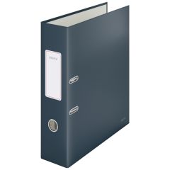 Bibliorafturi Donau Leitz, Biblioraft LEITZ 180° Cosy, carton laminat, A4, 80 mm, gri antracit - autograf.ro