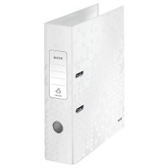 Leitz, Biblioraft LEITZ 180 WOW, carton laminat, A4, 80 mm, alb - autograf.ro