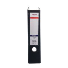 Bibliorafturi Donau Optima, Biblioraft A4, plastifiat PVC/paper, margine metalica, 75 mm, Optima Budget - negru - autograf.ro
