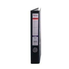 Bibliorafturi Donau Optima, Biblioraft A4, plastifiat PVC/paper, margine metalica, 50 mm, Optima Budget - negru - autograf.ro