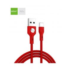Accesorii IT&C, Cablu USB la USB tip C Golf CD Leather SPACE 3A ROSU SL03/60T - PM1 A0112764 - autograf.ro