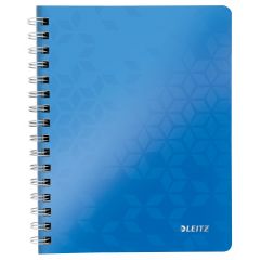 Caiete Leitz, Caiet de birou LEITZ WOW, PP, A5, 80 coli, cu spira, matematica, albastru - autograf.ro