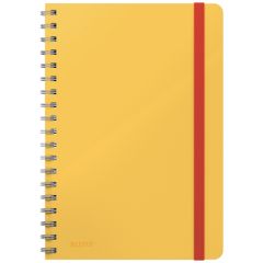 Caiete si registre, Caiet de birou LEITZ Cosy, carton laminat, coperta dura, B5, 80 coli, cu spira, dictando, galben chihlimbar - autograf.ro