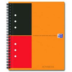 Caiete cu spirala Oxford, Caiet cu spirala A5+, OXFORD Int. Activebook, 80 file-80g/mp, Scribzee, 10 perf, coperta PP-dictando - autograf.ro