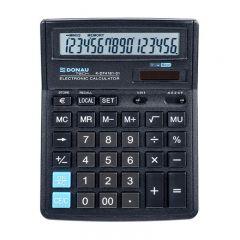 Calculatoare de birou Donau tech Acvila, Calculator de birou, 16 digits, 193 x 143 x 38 mm, Donau Tech DT4161 - negru - autograf.ro