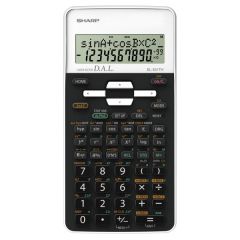 Calculatoare de birou, Calculator stiintific, 10 digits, 273 functii, 161x80x15mm, dual power, SHARP EL-531THWH-negru/alb - autograf.ro