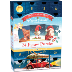 Calendare de Advent, Calendar de Advent Animalutele si Craciunul, 24 puzzle-uri, 50 piese - autograf.ro