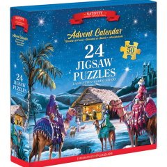 Calendare de Advent, Calendar de Advent Nasterea, 24 puzzle-uri, 50 piese - autograf.ro