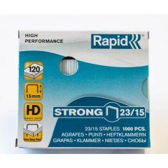 Creativitate la birou Optima Rapid, Capse Rapid Strong, 23/15, 80-120 coli, 1000 buc/cutie - autograf.ro